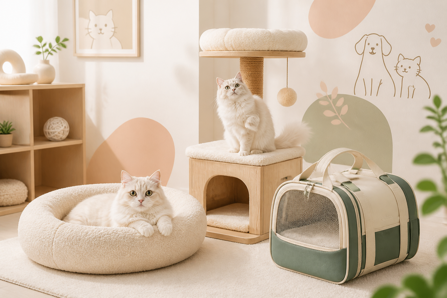 MIMIKO 猫窝、猫爬架与宠物出行包系列